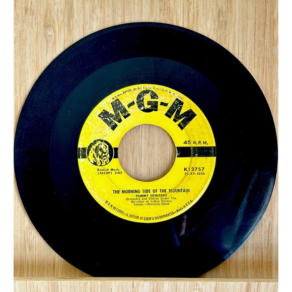 TOMMY EDWARDS 45 PLEASE MR. SUN / THE MORNING SIDE OF THE MOUNTAIN MGM 1959 7" - Picture 7 of 12